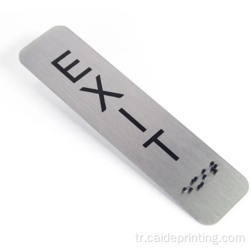 Bina için yol bulma tabelası braille işareti çıkış